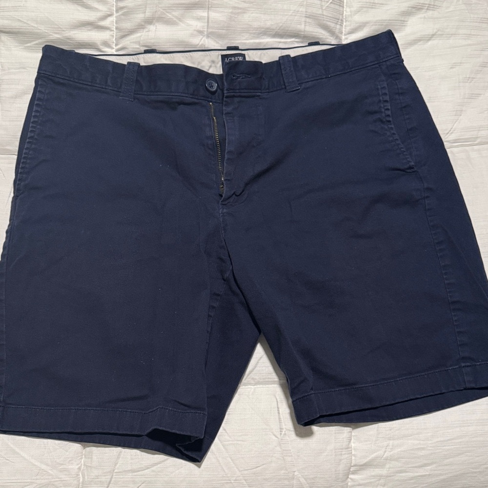 J. Crew Men's Navy Flat Front Shorts